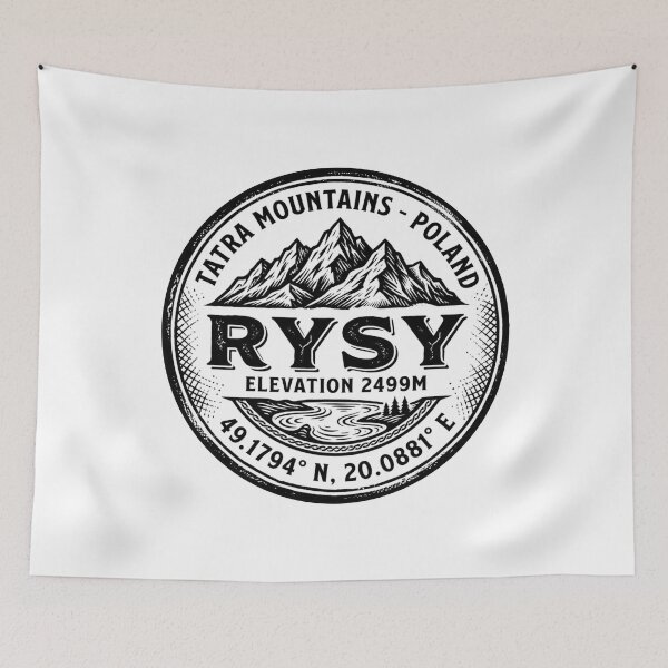 Item preview, Rysy Tatra Mountains Poland Elevation 2499m Hiking Badge designed and sold by jeshands.