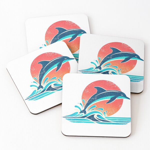 Item preview, Time Machine – 1992 Retro Dolphin Sunset | Vintage 90s Ocean Art designed and sold by Vibe04.