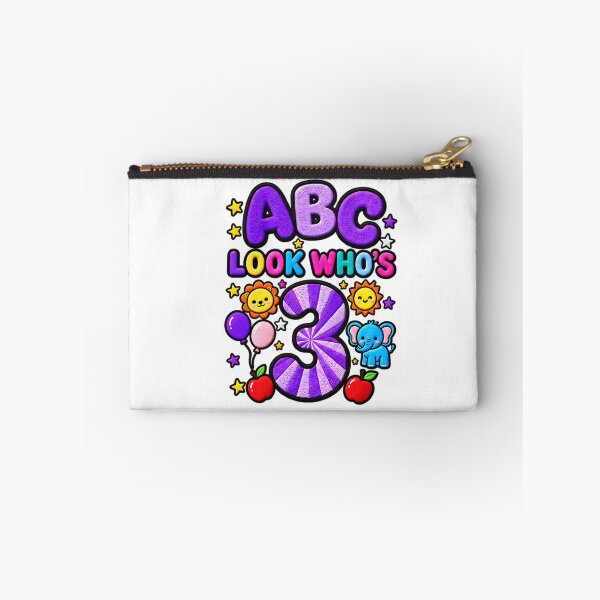 Item preview, ABC Look Who's 3 Cute Funny Toddler 3rd Birthday designed and sold by ArtDesignTp.