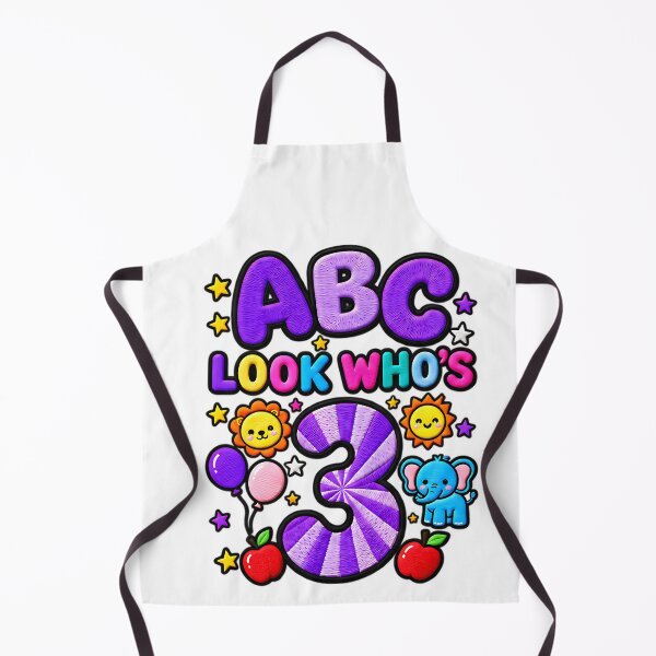 Item preview, ABC Look Who's 3 Cute Funny Toddler 3rd Birthday designed and sold by ArtDesignTp.