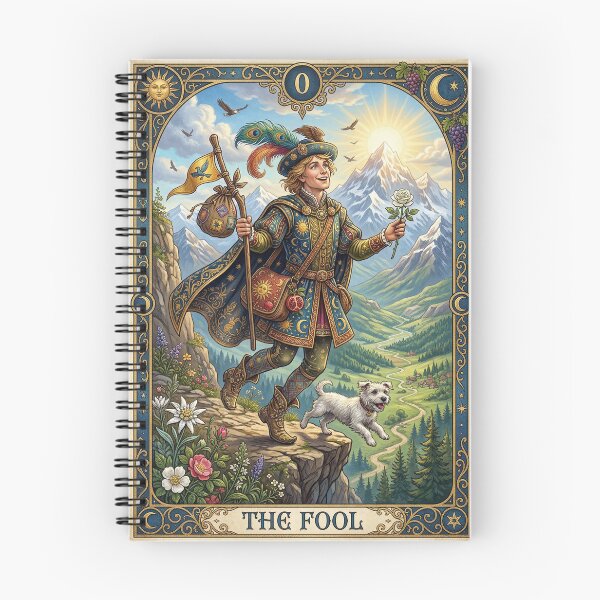 Item preview, The Fool Tarot Card - Mystical Major Arcana Adventure Art designed and sold by Lucid Dream Pixel.