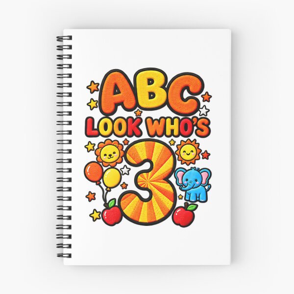 Item preview, ABC Look Who's 3 Toddler Birthday Cute Alphabet Fun designed and sold by ArtDesignTp.