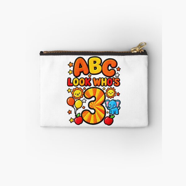 Item preview, ABC Look Who's 3 Toddler Birthday Cute Alphabet Fun designed and sold by ArtDesignTp.
