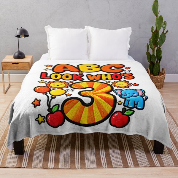 Item preview, ABC Look Who's 3 Toddler Birthday Cute Alphabet Fun designed and sold by ArtDesignTp.