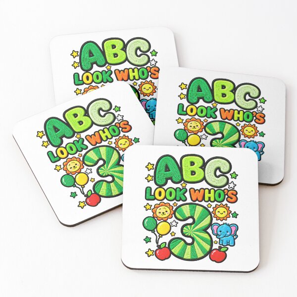 Item preview, ABC Look Who's 3 Funny Kids Alphabet 3rd Birthday designed and sold by ArtDesignTp.