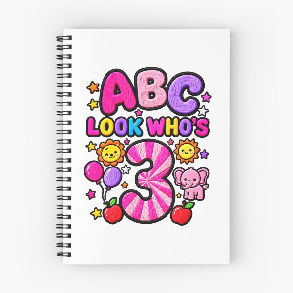 Item preview, ABC Look Who's 3 Cute Alphabet Toddler Birthday designed and sold by ArtDesignTp.