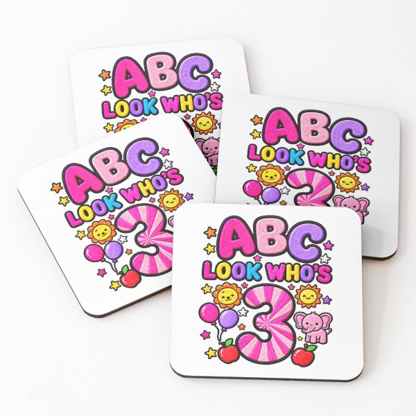 Item preview, ABC Look Who's 3 Cute Alphabet Toddler Birthday designed and sold by ArtDesignTp.