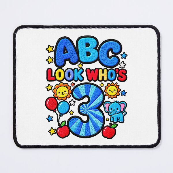 Item preview, ABC Look Who's 3 Funny Toddler Birthday Alphabet Kids designed and sold by ArtDesignTp.