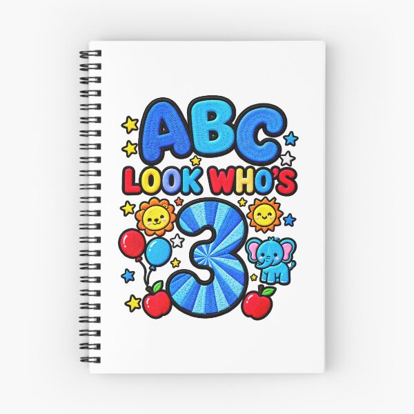 Item preview, ABC Look Who's 3 Funny Toddler Birthday Alphabet Kids designed and sold by ArtDesignTp.