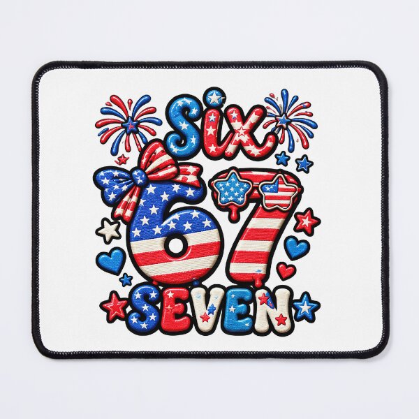 Item preview, Six Seven 67 Meme Funny 4th of July Patriotic Flag designed and sold by ArtDesignTp.