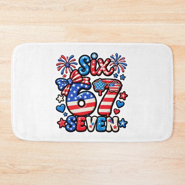 Item preview, Six Seven 67 Meme Funny 4th of July Patriotic Flag designed and sold by ArtDesignTp.