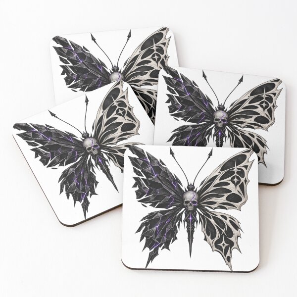 Item preview, The Hollow Butterfly – Dark Gothic Skull Butterfly Emblem designed and sold by AD-NOVA!!!.