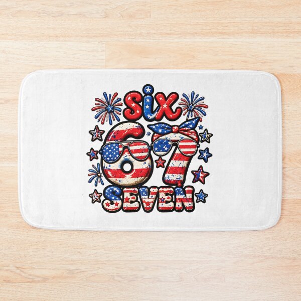 Item preview, Six Seven 67 Meme Patriotic American Flag Funny USA designed and sold by ArtDesignTp.
