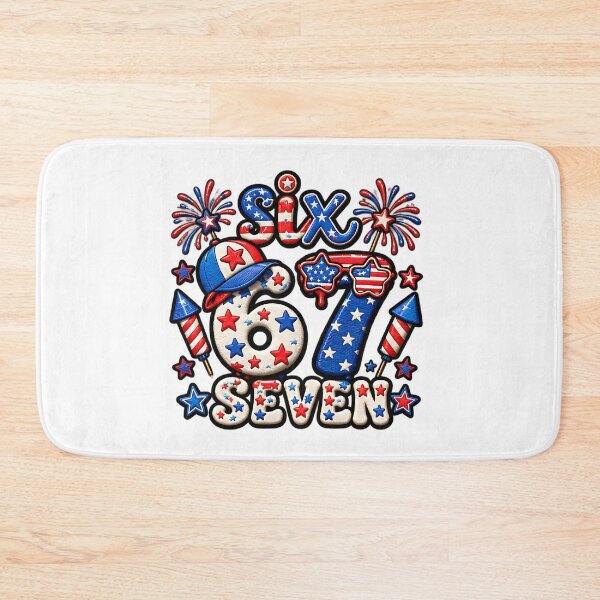 Item preview, Six Seven 67 Meme American Flag Patriotic July 4th designed and sold by ArtDesignTp.