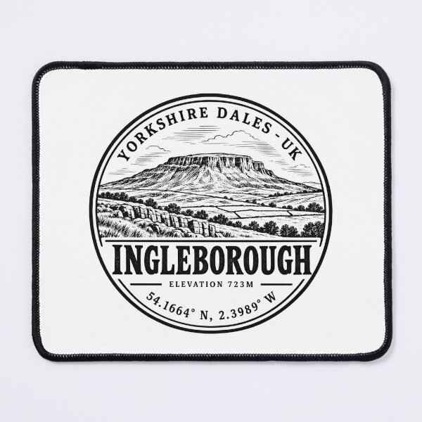 Item preview, Ingleborough Yorkshire Dales UK Elevation 723m Hiking Badge designed and sold by jeshands.