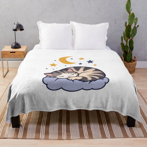 Item preview, Cute Cat Sleeping On A Starry Cloud designed and sold by fati-stor.