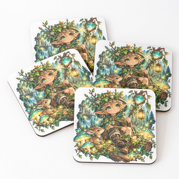 Item preview, Little Forest Guardian Fantasy Sticker designed and sold by Mystic Wild Studio.