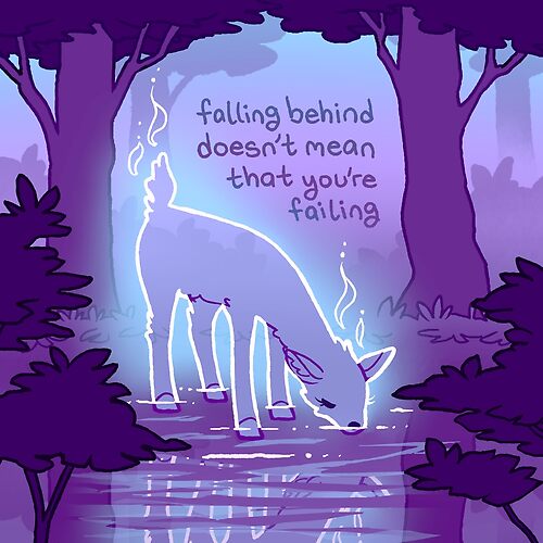 Item preview, "Falling Behind" Ghost Deer designed and sold by thelatestkate.