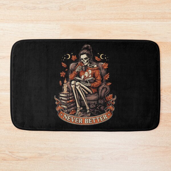 Item preview, Never Better Messy Bun Skeleton Halloween Coffee Lover designed and sold by Redgiant87x.