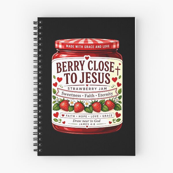 Item preview, Berry Close to Jesus Strawberry Jam – Cute Christian Faith designed and sold by plushism.