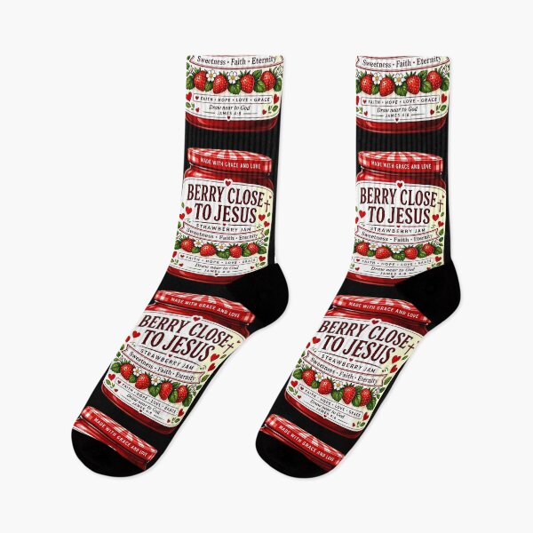 Item preview, Berry Close to Jesus Strawberry Jam – Cute Christian Faith designed and sold by plushism.