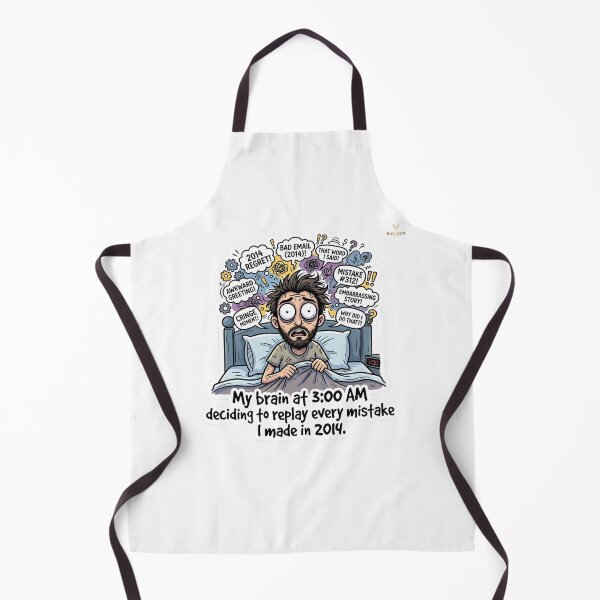 Item preview, My Brain at 3 AM Replaying Mistakes - Funny Insomnia Meme designed and sold by keygon.