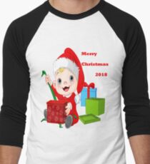 Merry Christmas 2018 Men's Baseball ¾ T-Shirt