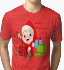 Merry Christmas 2018 Tri-blend T-Shirt