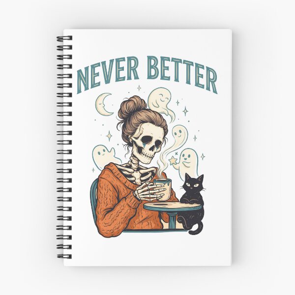 Item preview,  Never Better Messy Bun Skeleton Halloween Caffeine Queen designed and sold by Redgiant87x.