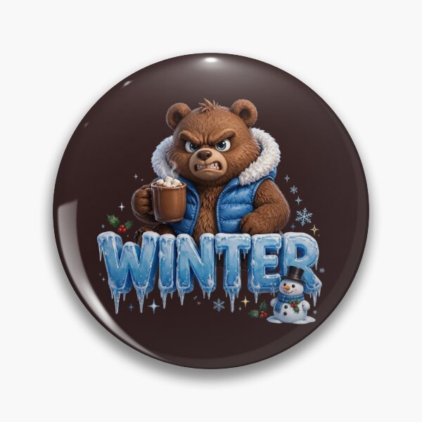 Item preview, Cute Grumpy Winter Bear with Hot Cocoa   designed and sold by Ancient Egypt treasures.