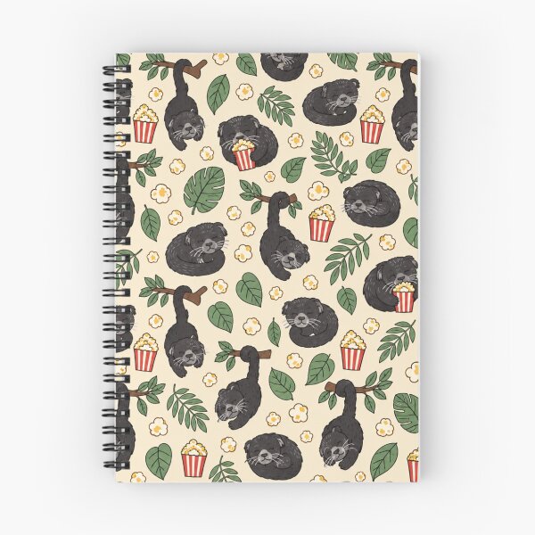 Item preview, Binturong Popcorn Pattern | Sleepy Bearcats with Buttered Popcorn Boxes and Jungle Leaves designed and sold by StickyGuys.