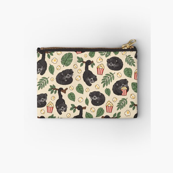 Item preview, Binturong Popcorn Pattern | Sleepy Bearcats with Buttered Popcorn Boxes and Jungle Leaves designed and sold by StickyGuys.