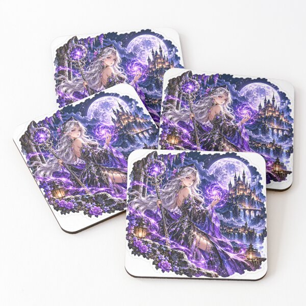 Item preview, Moonlight Spellcaster Purple Magic Fantasy designed and sold by Mystic Wild Studio.