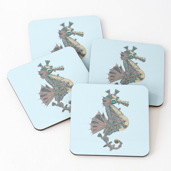 Item preview, Metallic Mechanical Steampunk Seahorse designed and sold by Retro Art Factory.