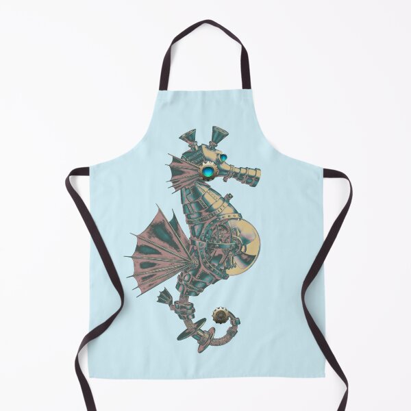 Item preview, Metallic Mechanical Steampunk Seahorse designed and sold by Retro Art Factory.