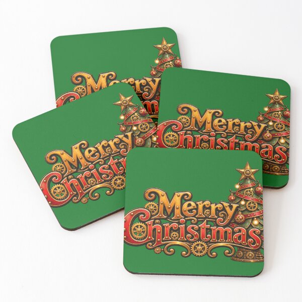 Item preview, Merry Christmas with Steampunk Christmas Tree designed and sold by TheBibleStop.