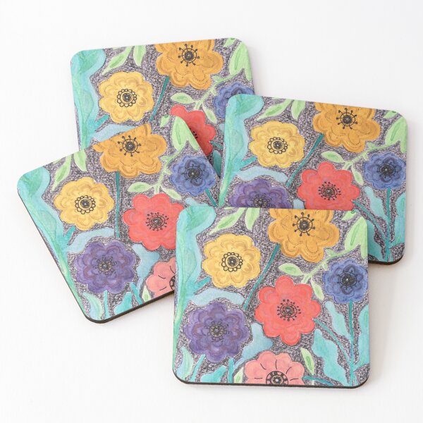 Item preview, Zinnias Mixed Media. designed and sold by SalsySafrano.