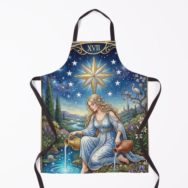Item preview, The Star Tarot Card - Mystical Major Arcana Celestial Art designed and sold by Lucid Dream Pixel.