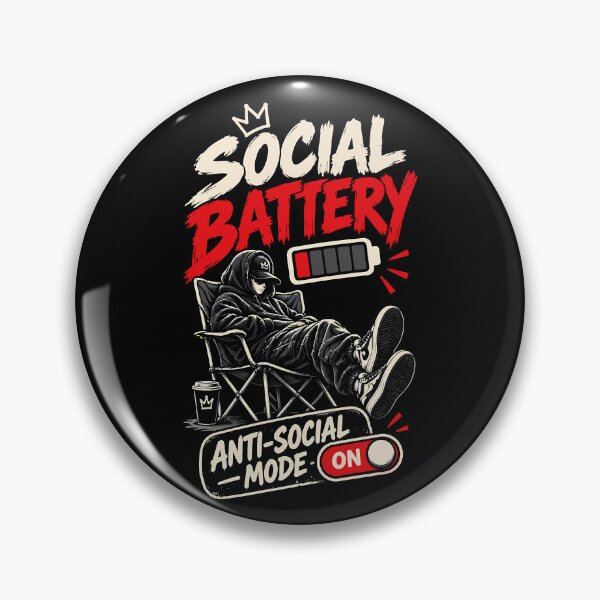 Item preview, Social Battery: Anti-Social Mode designed and sold by digijob.