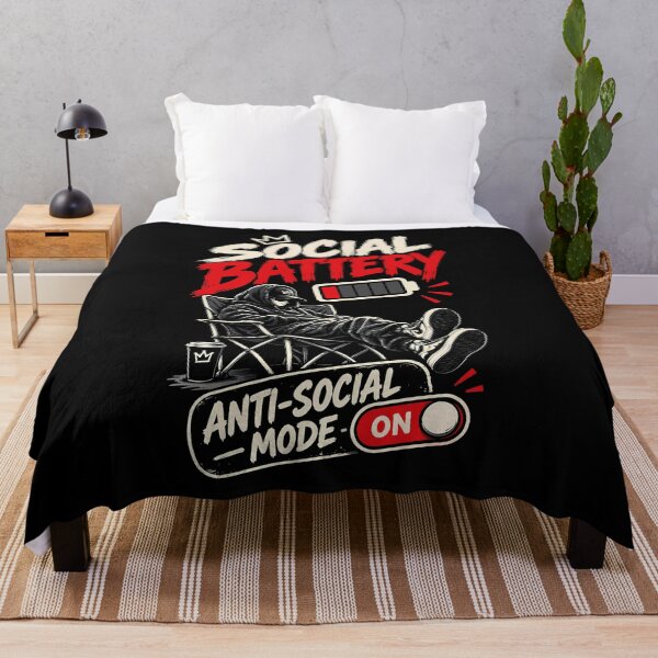 Item preview, Social Battery: Anti-Social Mode designed and sold by digijob.