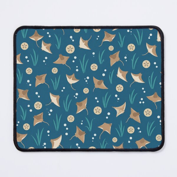 Item preview, Cownose Stingray Ocean Pattern | Rays Swimming in Groups with Sand Dollars, Bubbles and Eelgrass designed and sold by StickyGuys.