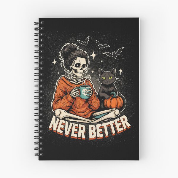 Item preview, Never Better Messy Bun Skeleton Halloween Coffee Addict designed and sold by Redgiant87x.