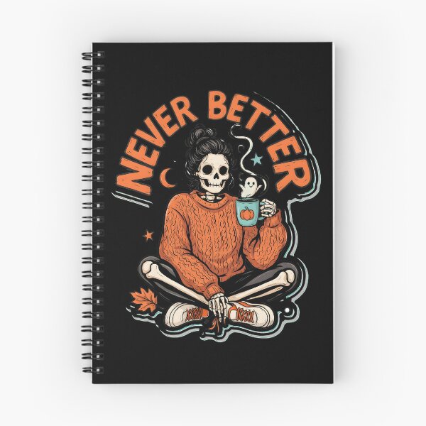 Item preview, Never Better Messy Bun Skeleton Halloween Funny Woman designed and sold by Redgiant87x.