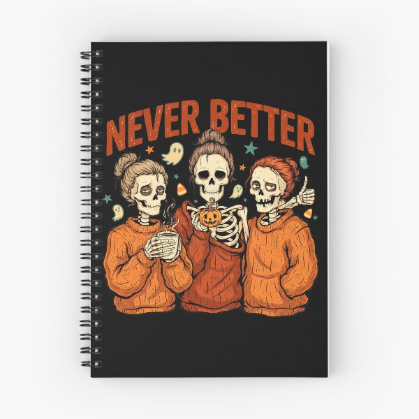 Item preview, Never Better Messy Bun Skeleton Halloween Witchy Coffee Vibes designed and sold by Redgiant87x.
