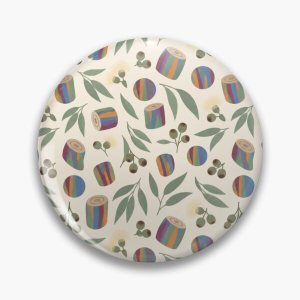 Item preview, Rainbow Eucalyptus Tree Pattern | Multicolored Bark, Eucalyptus Leaves and Gum Nut Blossoms designed and sold by StickyGuys.