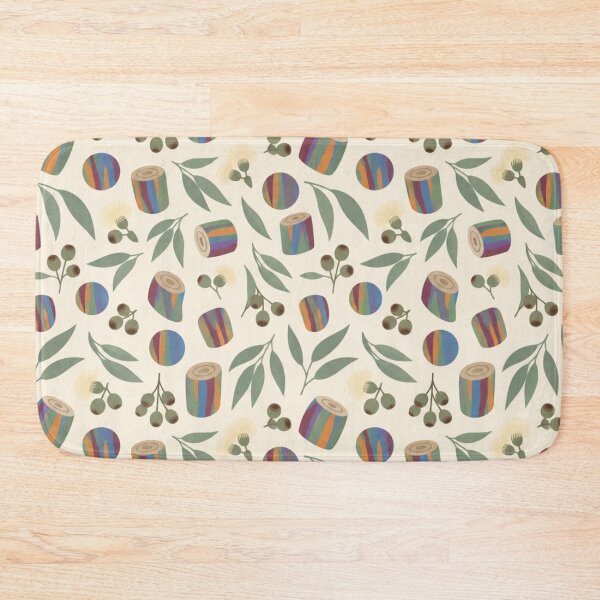 Item preview, Rainbow Eucalyptus Tree Pattern | Multicolored Bark, Eucalyptus Leaves and Gum Nut Blossoms designed and sold by StickyGuys.