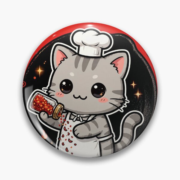 Item preview, Add a Little Heat Chibi Chef Cat designed and sold by Russtoon.