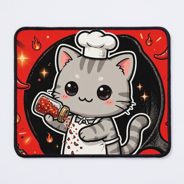 Item preview, Add a Little Heat Chibi Chef Cat designed and sold by Russtoon.