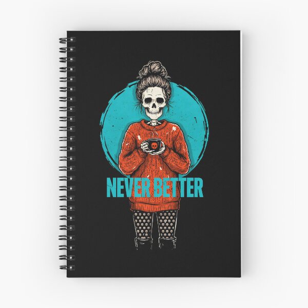 Item preview, Never Better Messy Bun Skeleton Halloween Sarcastic Woman Coffee Lover designed and sold by Redgiant87x.