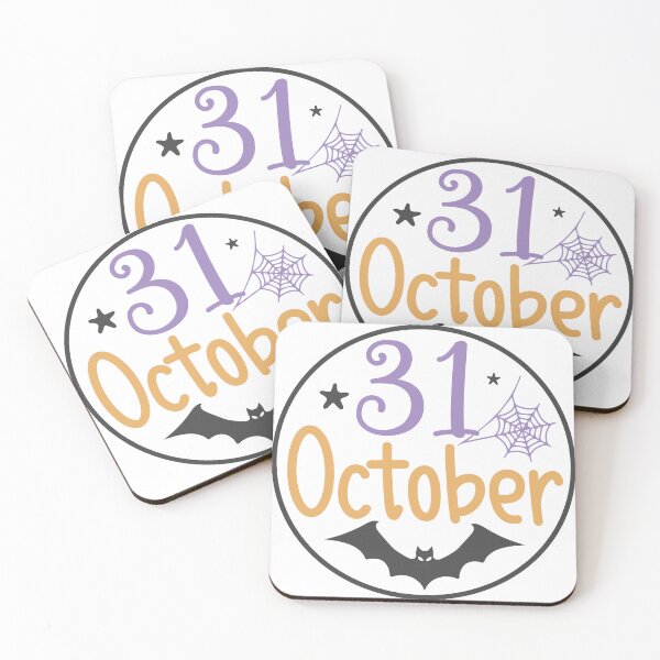 Item preview, 31 October Halloween Date Bat Spiderweb Vintage Pastel Badge designed and sold by Creative Spark.
